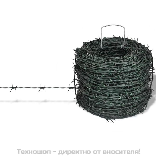 Бодлива тел на ролка, зелена, 100 м