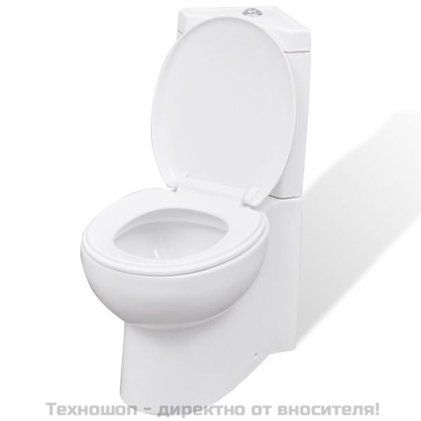 Керамичен моноблок, ъглов, бял