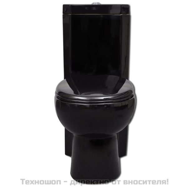 Керамичен моноблок, ъглов, черен