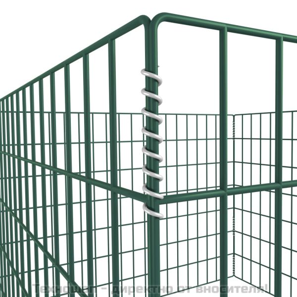 Квадратен мрежест градински компостер, 100x100x70 см