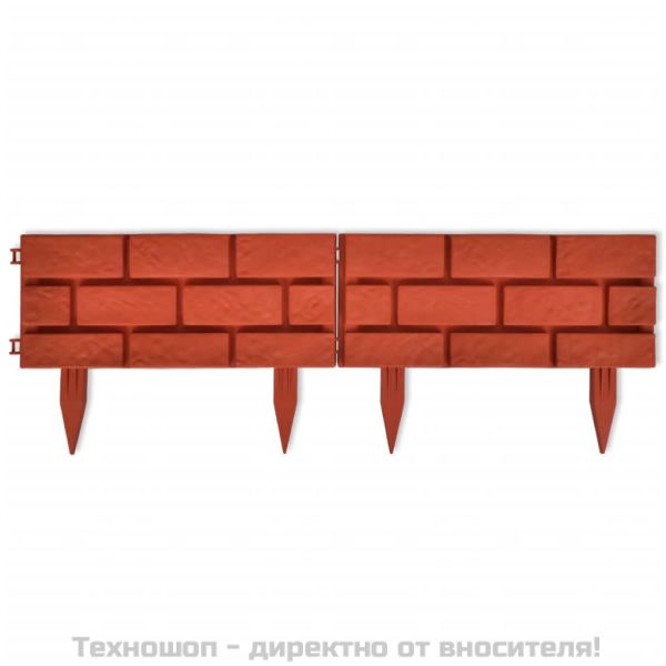 Палисади за тревни площи с тухлен дизайн 11 бр