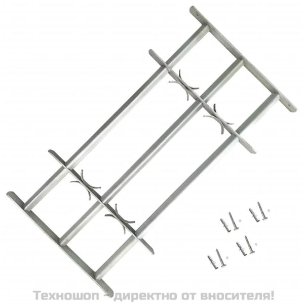 Регулируема решетка за прозорци с 3 напречни пръта 500-650 мм