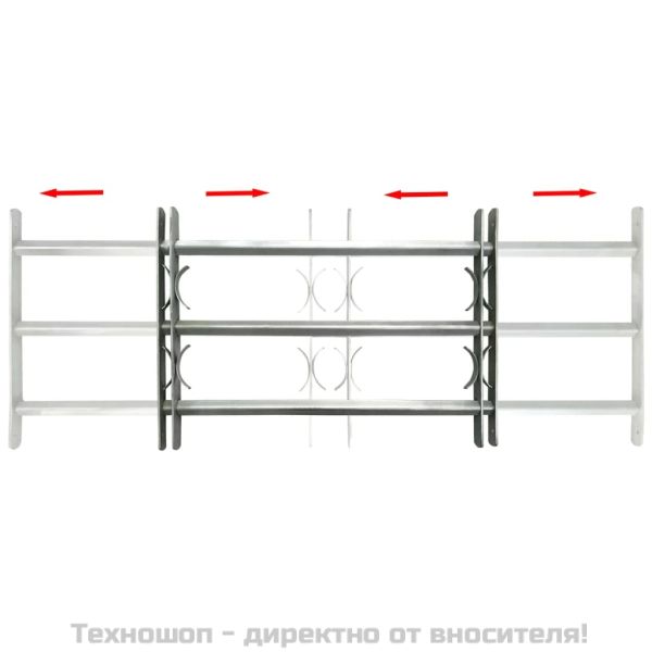 Регулируема решетка за прозорци с 3 напречни пръта 500-650 мм