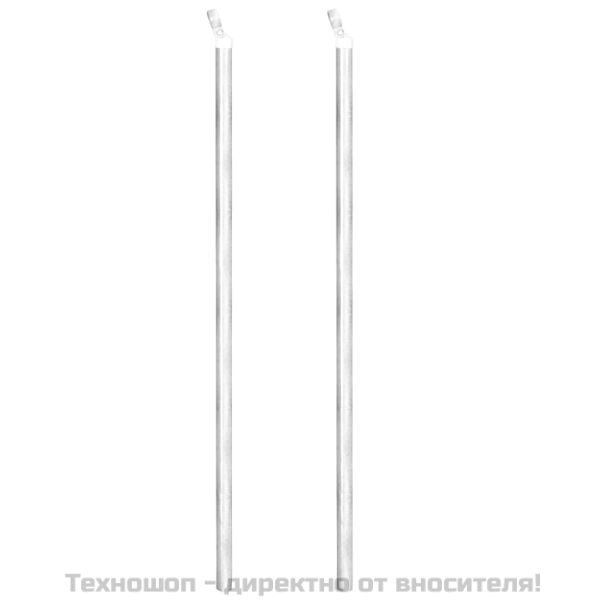 Оградна мрежа с колове поцинкована стомана 15x1 м сребриста