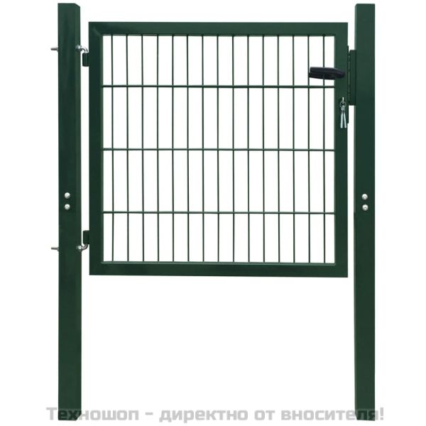 2D Оградна порта (единична) зелена 100x80 см