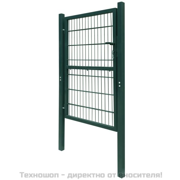 2D Оградна порта (единична) зелена 100x120 см