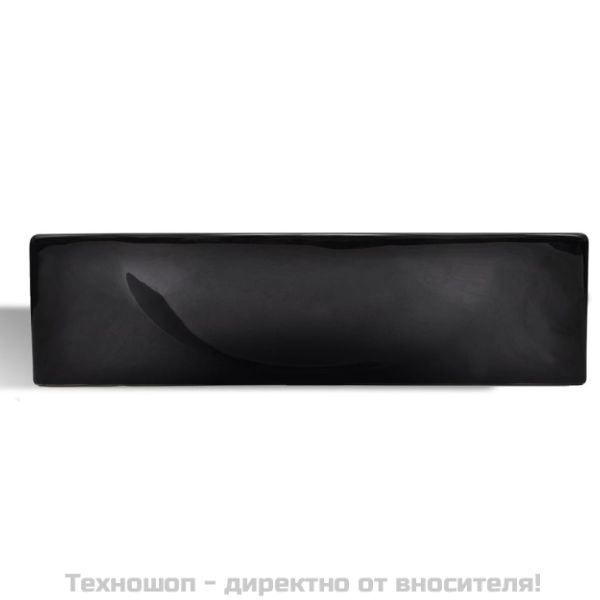 Керамична мивка за баня с отвор за смесител, черна