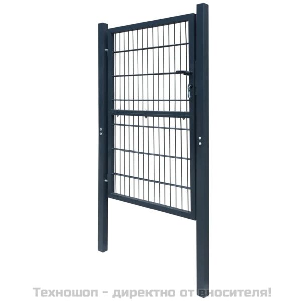 Порта за ограда, стомана, 100x200 см, антрацит