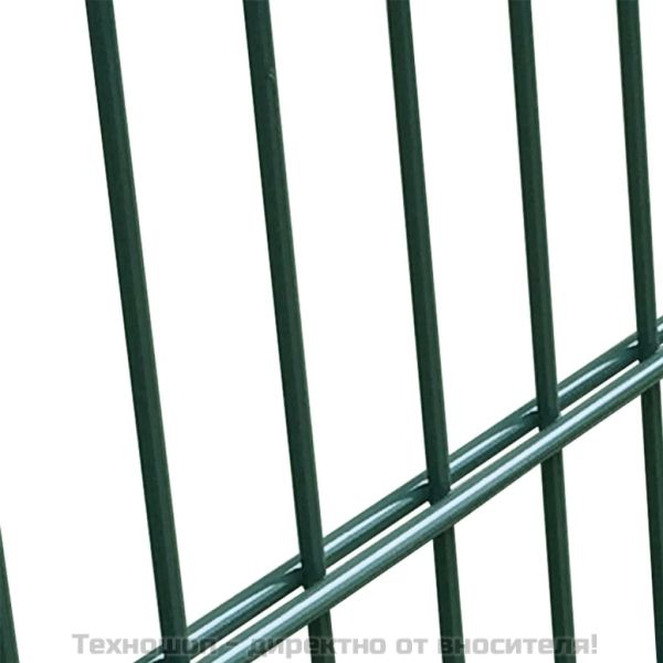 Порта за ограда, стомана, зелена, 100x100 см