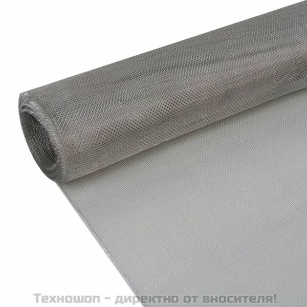 Мрежа против насекоми неръждаема стомана 100x500 см сребриста