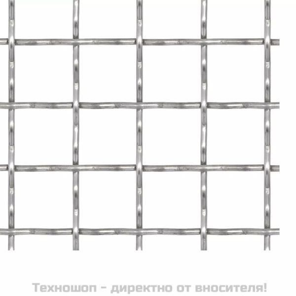 Гофрирана мрежа, неръждаема стомана, 50x50 см, 11x11x2 мм