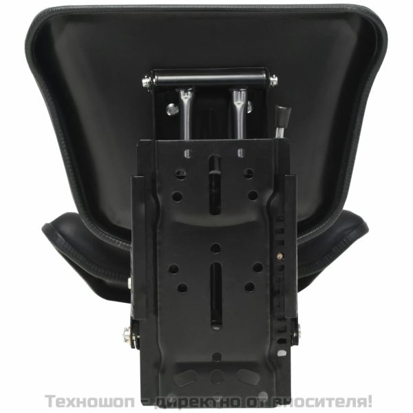 Седалка за трактор с окачване, черна