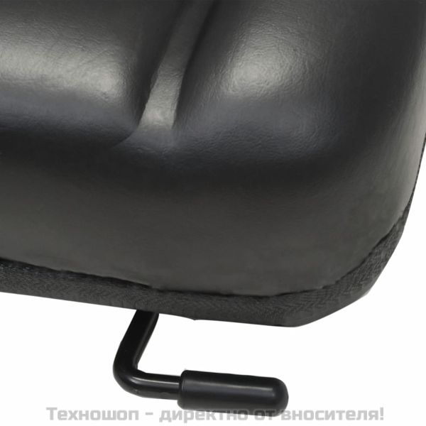 Седалка за мотокар и трактор с регулируема облегалка, черна