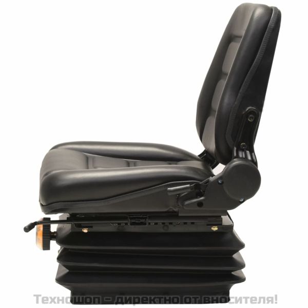 Седалка за мотокар и трактор, с въздушно окачване, черна