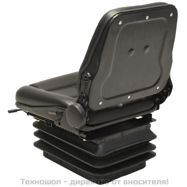 Седалка за мотокар и трактор, с въздушно окачване, черна