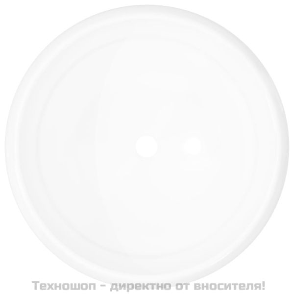 Керамична мивка, кръгла, бяла, 40x15 см