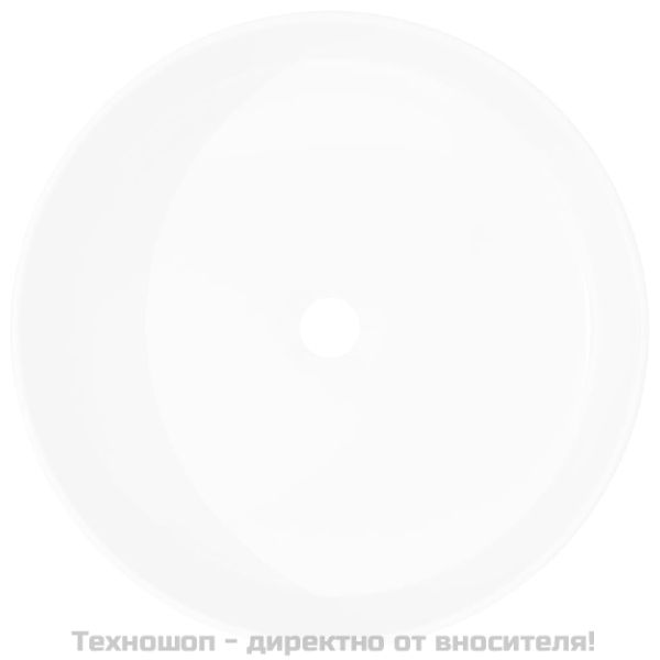 Керамична мивка, кръгла, бяла, 40x15 см