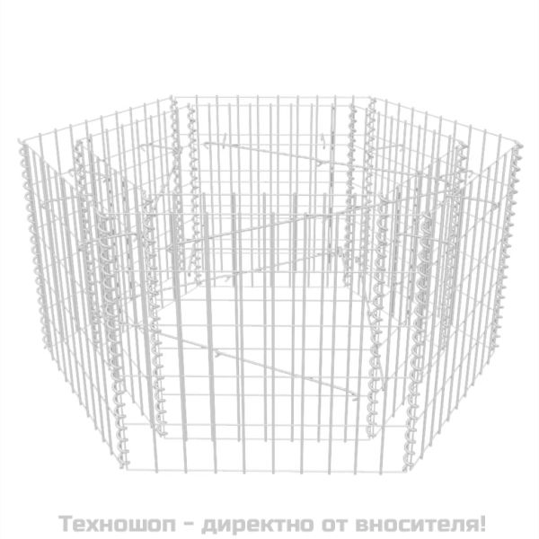 Хексагонален габион повдигната леха, 100x90x50 cм