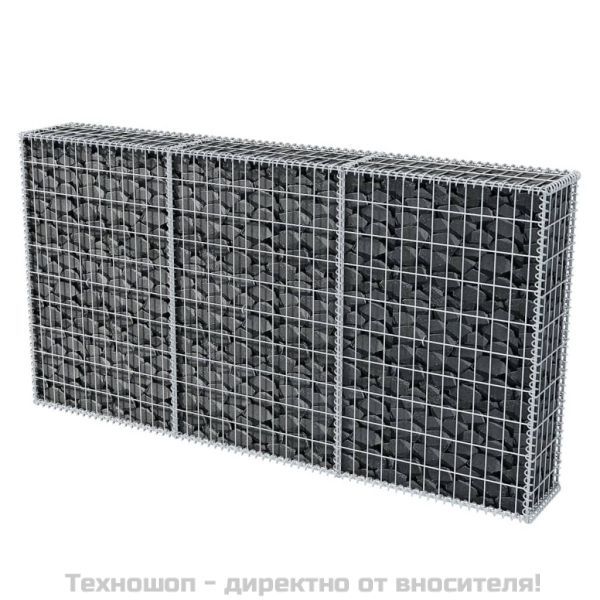 Габионна кошница, поцинкована стомана, 200x30x100 см