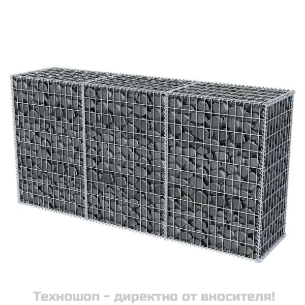 Габионна кошница, стомана, 200x50x100 cм