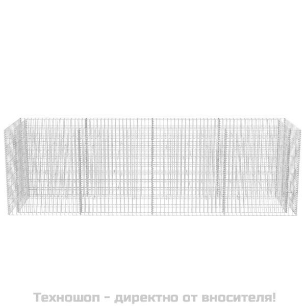 Габион повдигната леха, стомана, 360x90x100 см