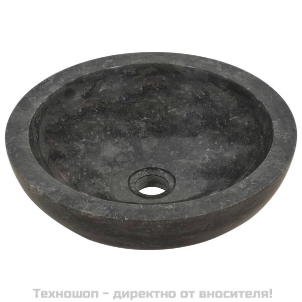 Мивка, 40x12 см, мрамор, черна