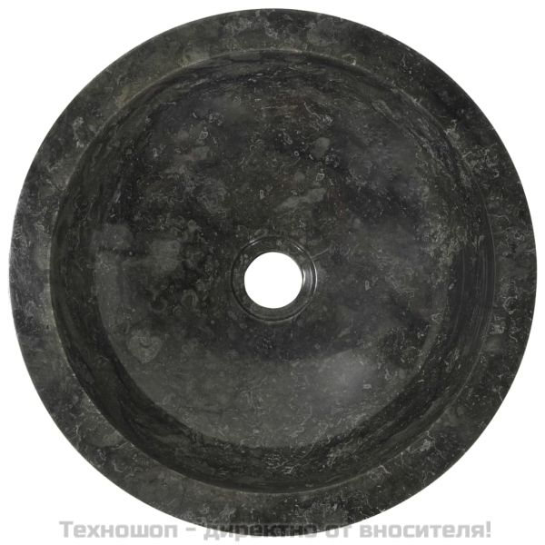 Мивка, 40x12 см, мрамор, черна