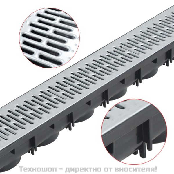 Дренажни канали, 6 бр, поцинкована стомана, 6 м