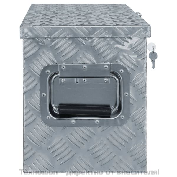 Алуминиева кутия, 76,5x26,5x33 см, сребриста