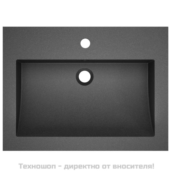 Гранитна мивка, 600x450x120 мм, черна