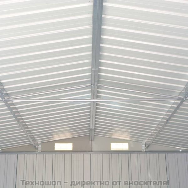 Градинска барака, 257x392x181 см, метал, сива