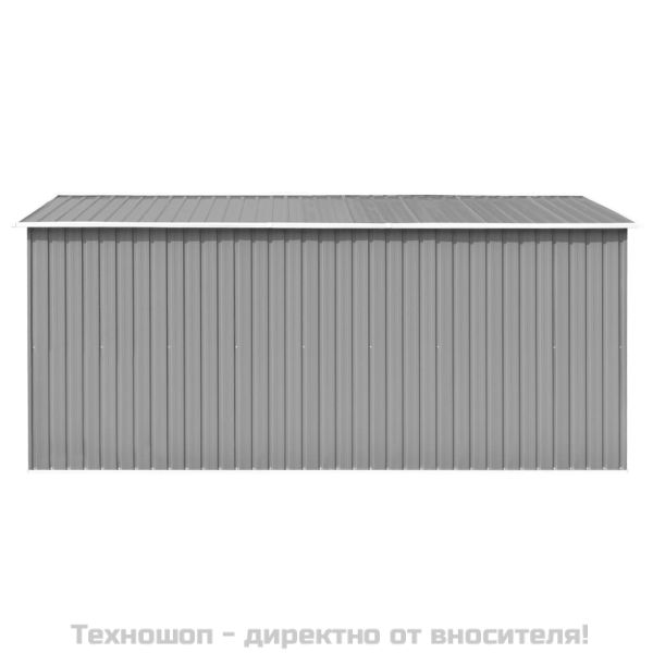 Градинска барака, 257x392x181 см, метал, сива