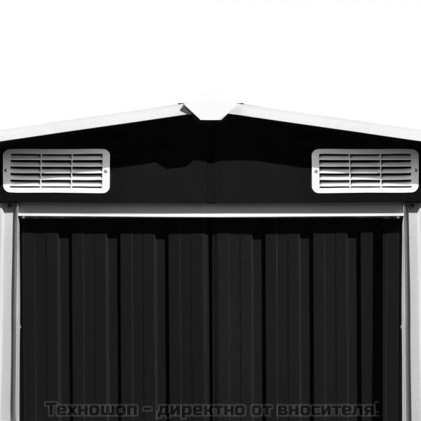 Градинска барака, 257x392x181 см, метал, антрацит