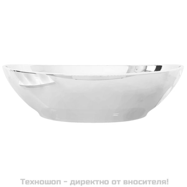 Мивка, 40x33x13,5 см, керамична, сребриста