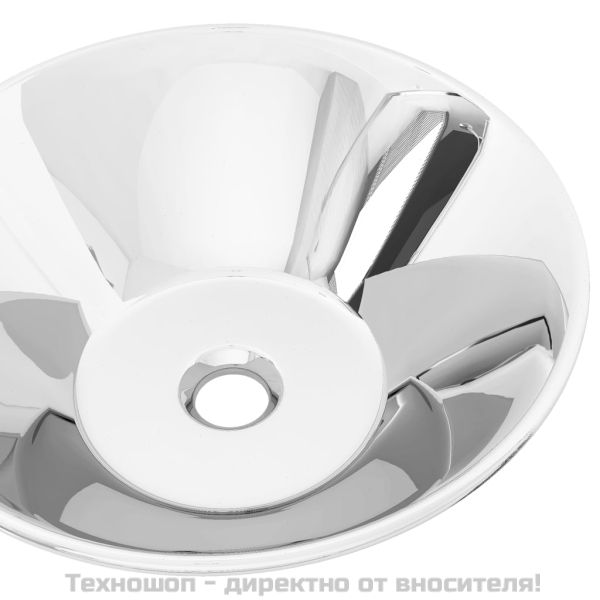 Мивка, 42x14 см, керамична, сребриста