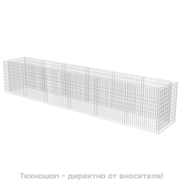 Габион повдигната леха, поцинкована стомана, 540x90x100 cм