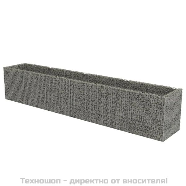 Габион повдигната леха, поцинкована стомана, 540x90x100 cм