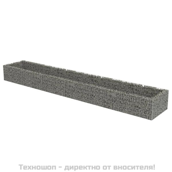 Габион повдигната леха, поцинкована стомана, 540x90x50 cм