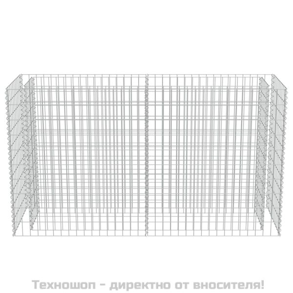 Габион повдигната леха, поцинкована стомана, 180x50x100 cм