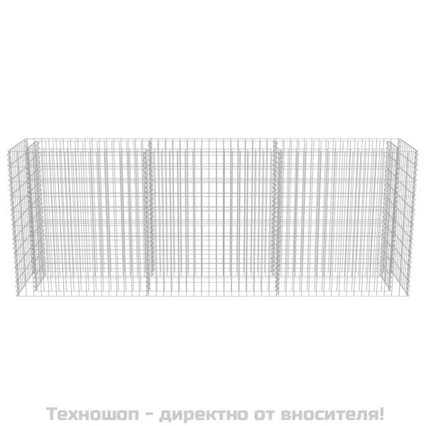 Габион повдигната леха, поцинкована стомана, 270x50x100 cм
