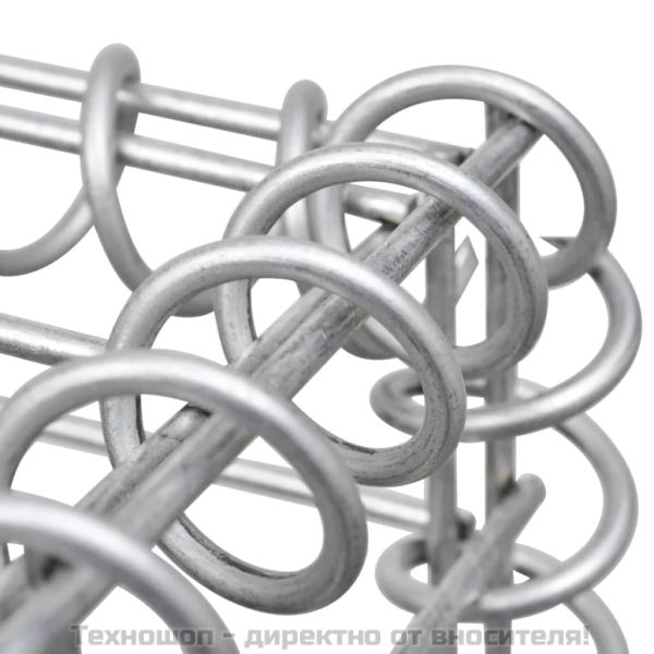 Габион повдигната леха, поцинкована стомана, 450x50x100 cм