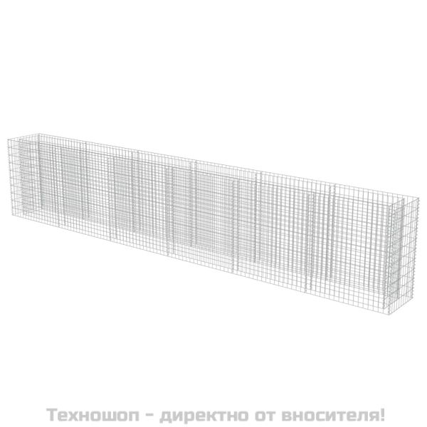 Габион повдигната леха, поцинкована стомана, 540x50x100 cм