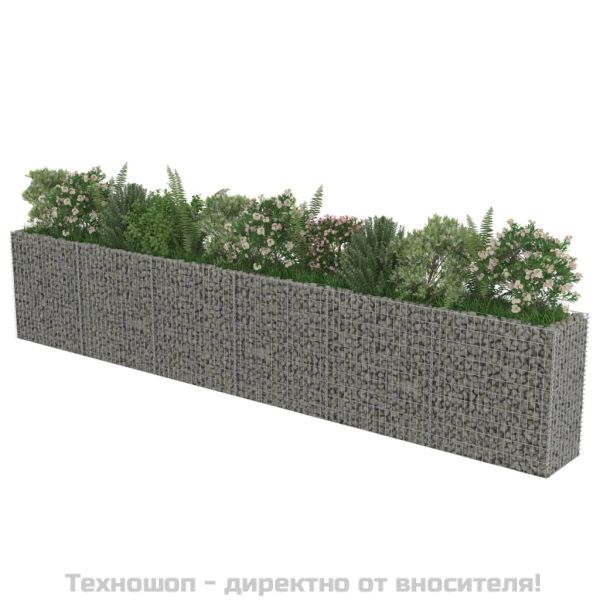 Габион повдигната леха, поцинкована стомана, 540x50x100 cм