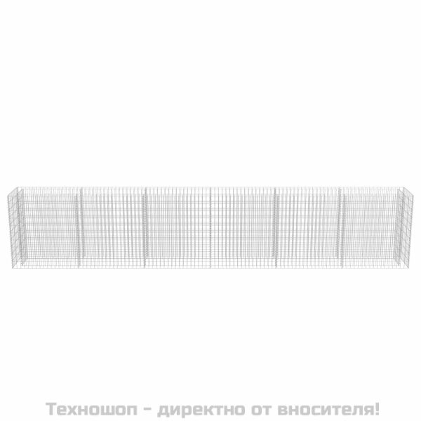Габион повдигната леха, поцинкована стомана, 540x50x100 cм