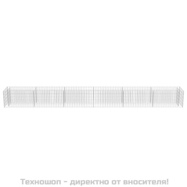 Габион повдигната леха, поцинкована стомана, 540x50x50 cм