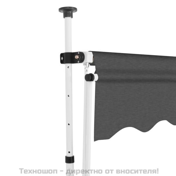 Сенник с ръчно управление, 150 см, антрацит