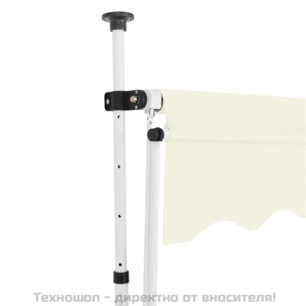 Ръчно прибиращ се сенник, 250 см, кремав