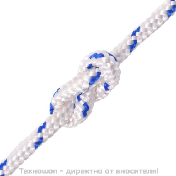 Морско въже, полипропилен, 10 мм, 250 м, бяло