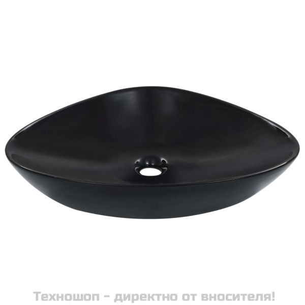 Мивка, 58,5x39x14 см, керамична, черна