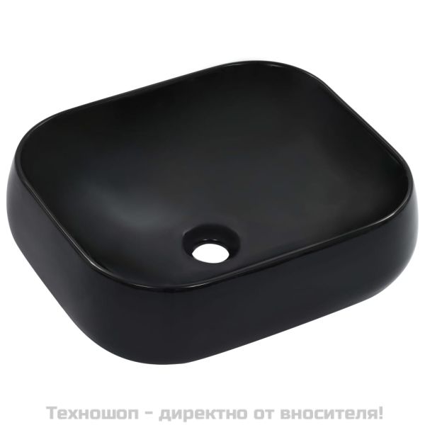 Мивка, 44,5x39,5x14,5 см, керамична, черна